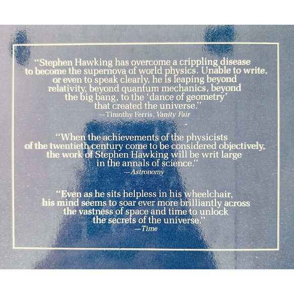 1988 A Brief History Of Time 1st Edition 2nd State w/Dust Jacket Hawking HC F22 - Picture 5 of 5